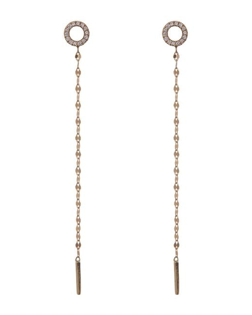 Lyst Lana Jewelry 14k Yellow Gold Pave Diamond Circle Linear Chain Lana Jewelry Metallic 14k Yellow Gold Pave Diamond Circle Linear Chain Drop Earrings 0 14