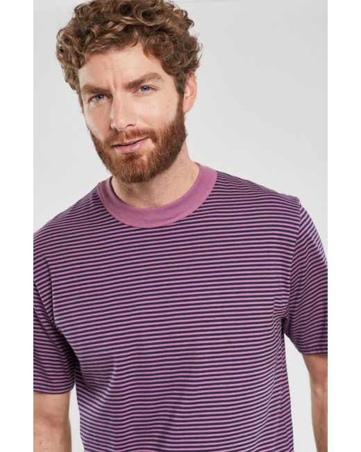 Armor Lux Purple Heritage Stripe T-shirt for men