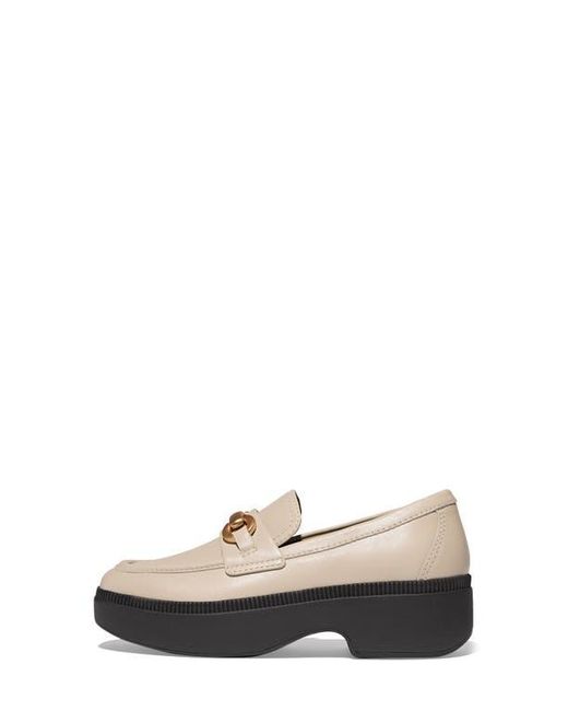 Fitflop White F-Luma Chunky Snaffle Bit Platform Loafer