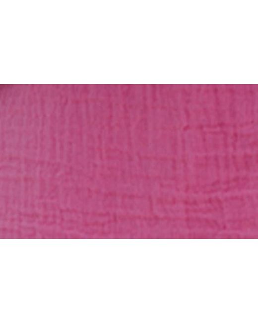 Saachi Pink Cotton Fringe Scarf