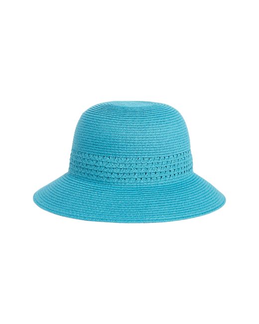 Nine West Blue Woven Cloche Hat