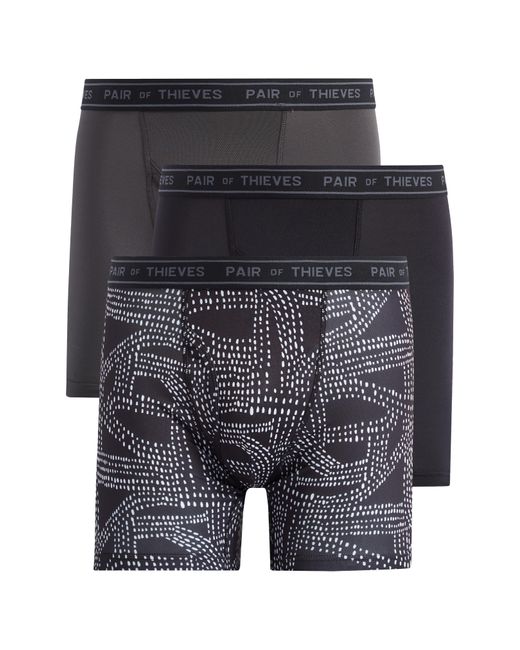 Pair of Thieves Black 3-pack Micro Mesh Boxer Briefs for men
