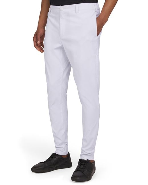 DKNY White Fred Tech Pants for men