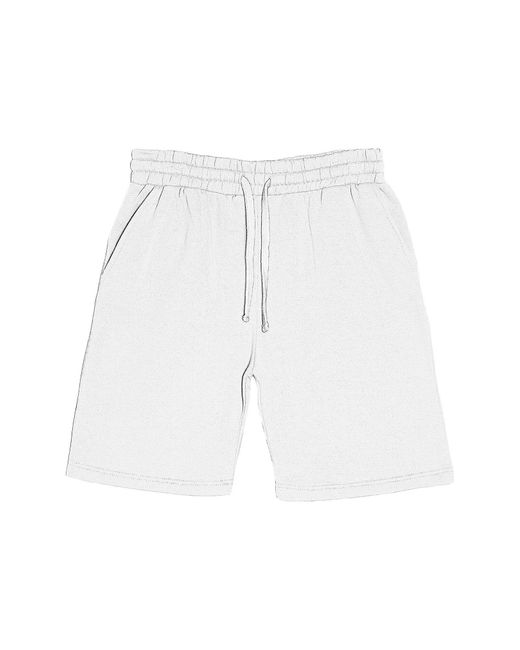 FLEECE FACTORY White Core Fleece Shorts for men