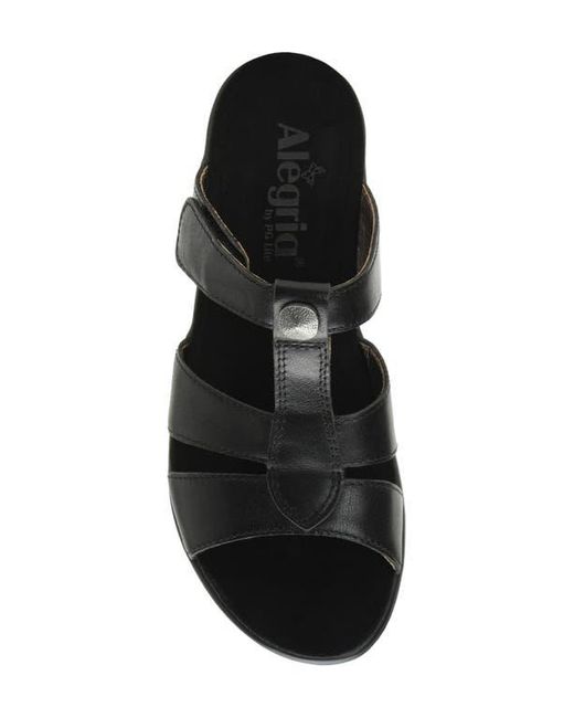 Alegria By Pg Lite Black Shantal Platform Slide Sandal