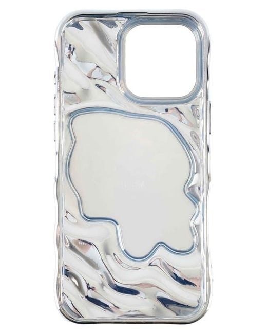 Auramma Gray Flowy Mirror Iphone 16 Pro Case