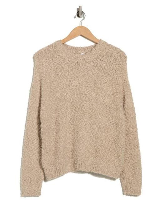 Wishlist Natural Bouclé Knit Sequin Pullover Sweater