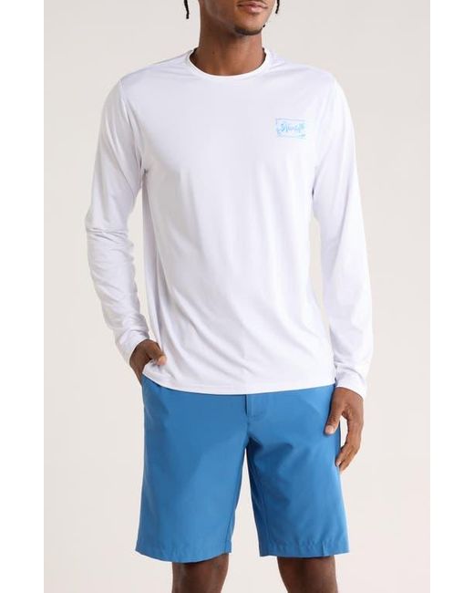 Hurley White Hybrid Upf Long Sleeve Rashguard for men