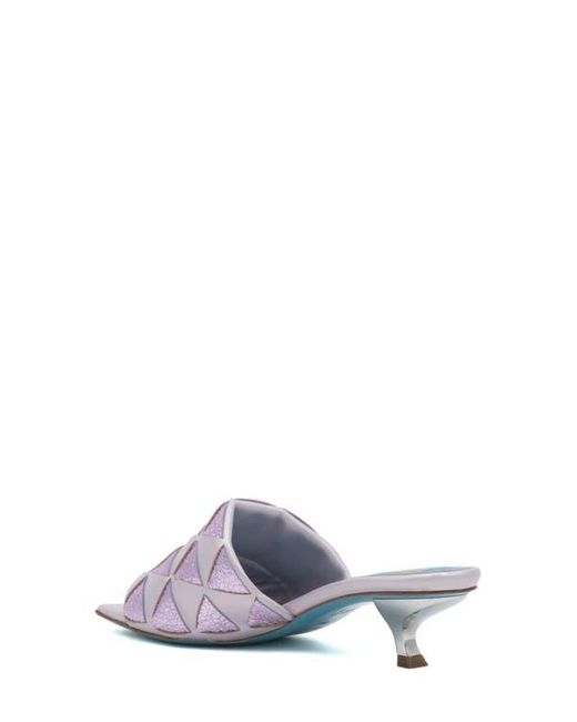 Valentina Rangoni White Vicky Kitten Heel Slide Sandal