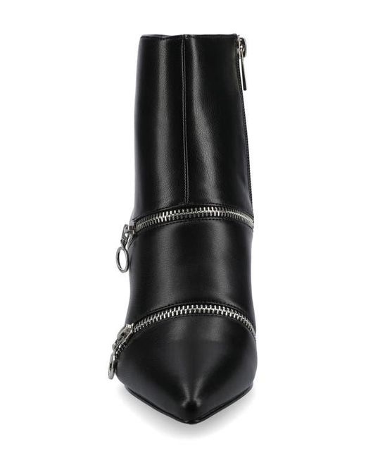 Journee Collection Black Catoa Zip Boot