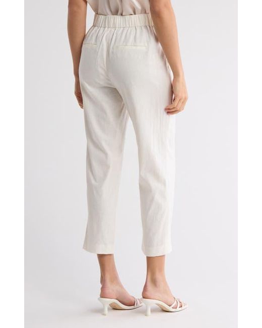 Vince White Mid Rise Tapered Pull-On Pants