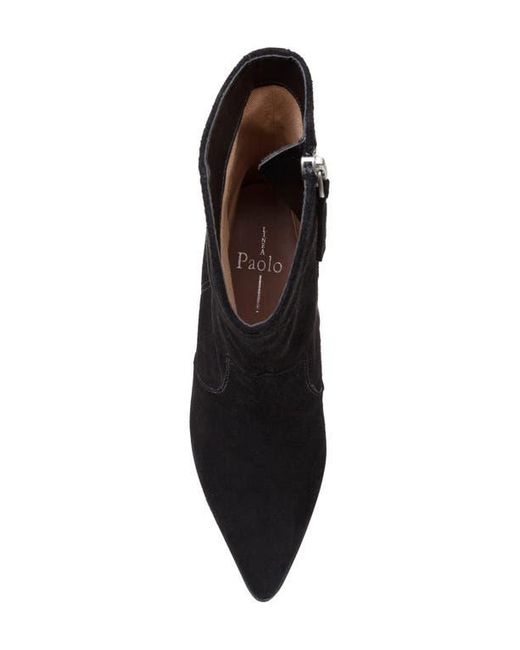 Linea Paolo Black Wynn Block Heel Ankle Booties
