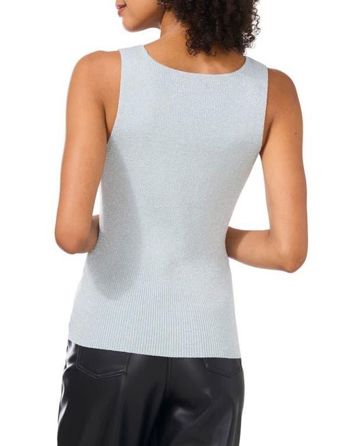 Vince Camuto Black Metallic Rib Sleeveless Sweater