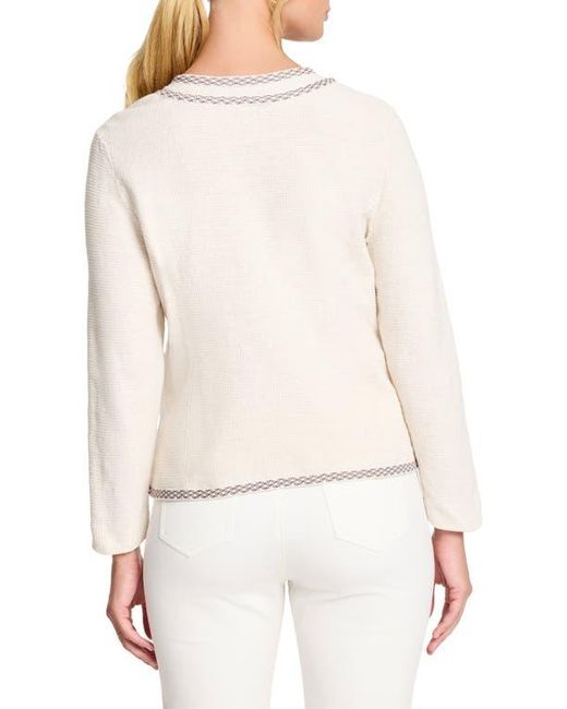 NIC+ZOE White Lined Up Knit Jacket