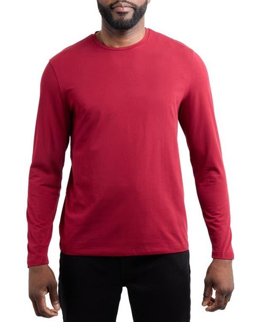 Xray Jeans Red Crewneck Long Sleeve T-Shirt for men