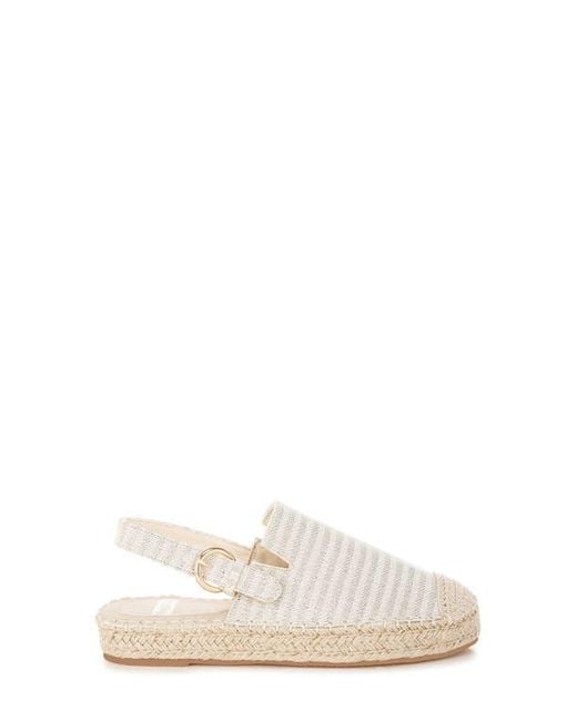 Rag & Co White Zalli Slingback Espadrille Flat
