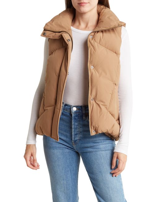 Lucky Brand Quilted Puffer Vest in Blue | Lyst