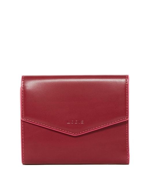 Lodis Red Lana Trifold Leather Wallet