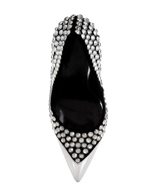 LONDON RAG Black Super Fan Diamante Embellished Pump