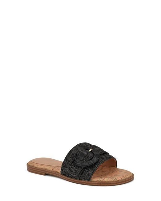 Nine West Black Pappy Slide Sandal