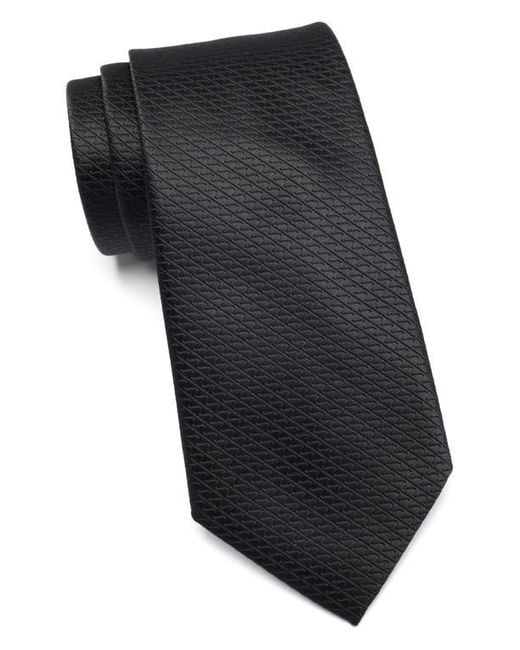 Tom Baine Black Wavy Texture Tie for men