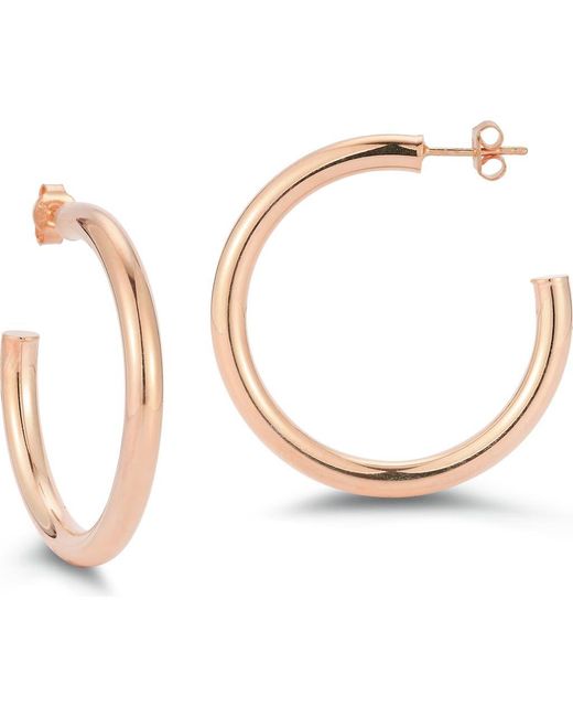 Glaze Jewelry White Sterling Hoop Earrings
