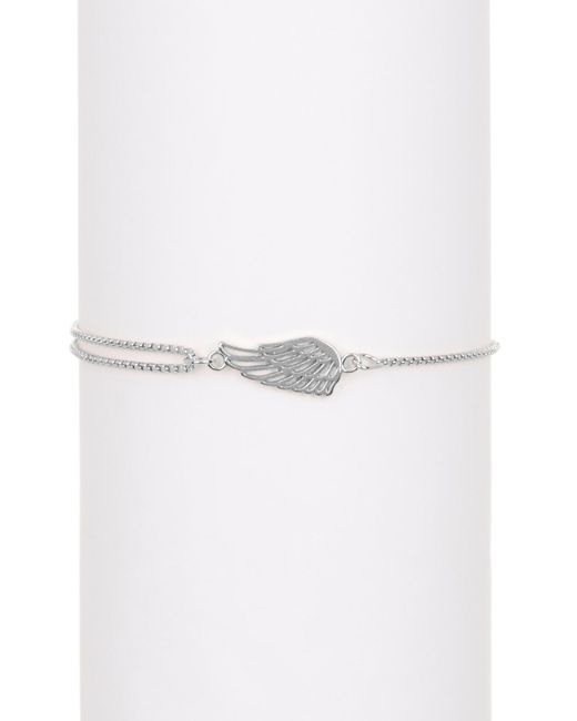 ALEX AND ANI Sterling Silver Wing Station Pull Chain Bracelet in Metallic |  Lyst