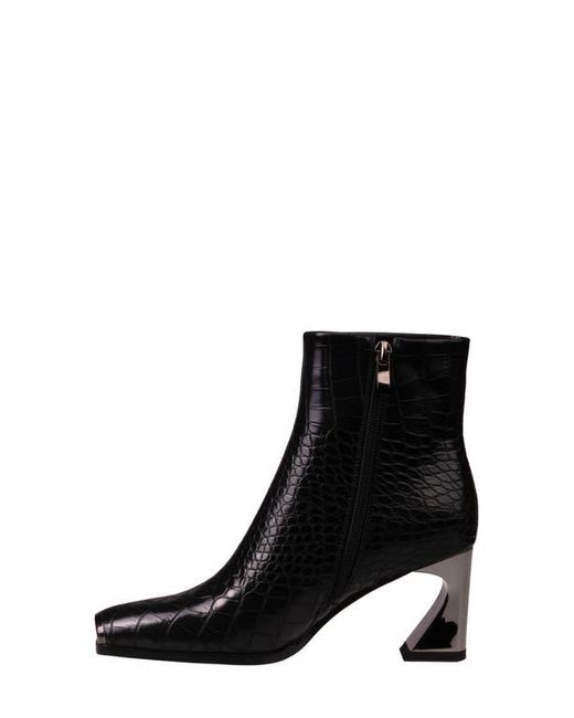 Ninety Union Black Lima Croc Embossed Boot