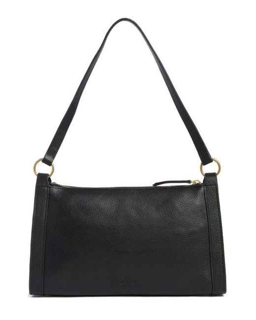 Vince Camuto Black Lisha Studded Leather Shoulder Bag