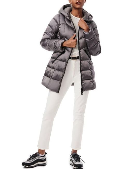 Bernardo Black Metallic Hooded Walker Coat