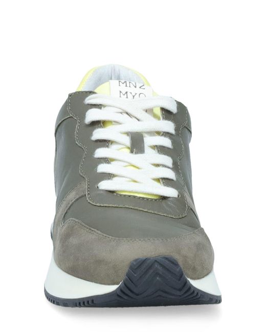 Miz Mooz Gray Rialto Mixed Media Sneaker