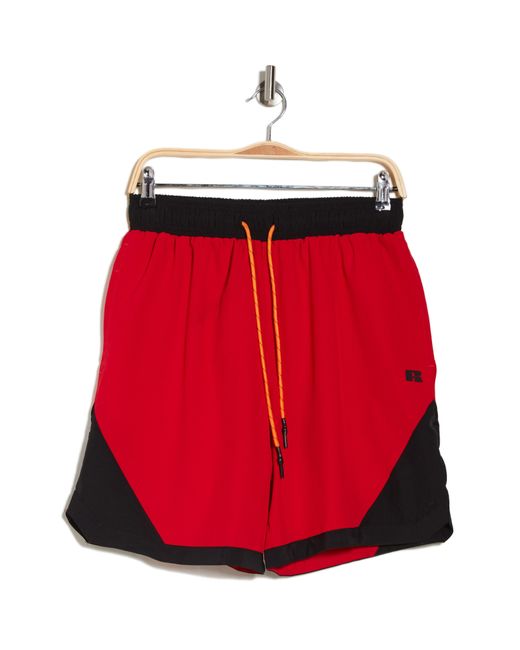 Russell Red Ripstop Basketball Shorts for men