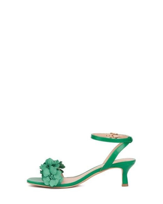 New York & Company Green Gwendolyn Flower Strap Sandal