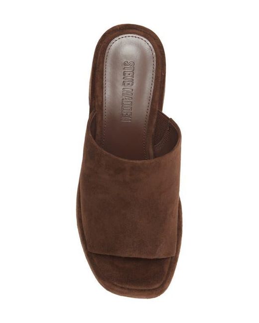 Steve Madden Brown Shanton Platform Slide Sandal