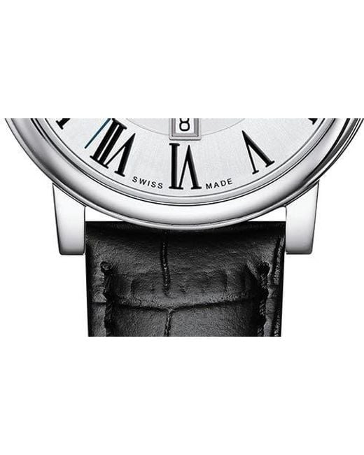 Tissot Metallic Carson Automatic Leather Strap Watch, 30Mm