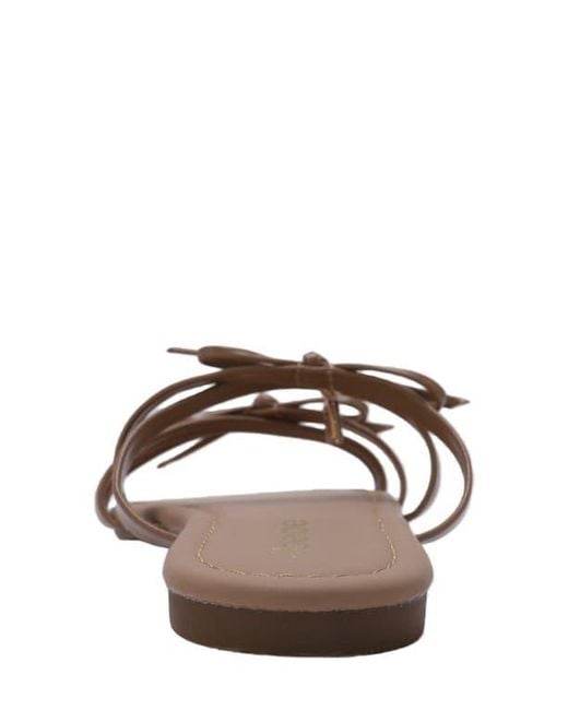 Bebe Brown Bow Strappy Sandal
