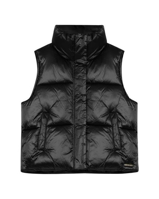 Noize Black Cropped Puffer Vest