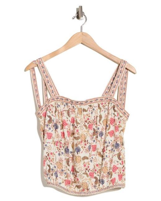 Max Studio Pink Tie Shoulder Bubble Hem Top