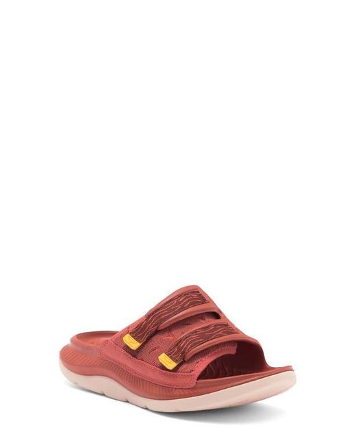 Hoka One One Red Gender Inclusive Ora Luxe Slide Sandal