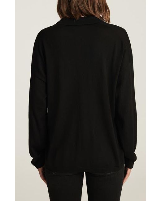 Mavi Black Wool Polo Sweater