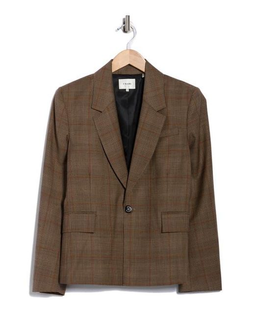 FRAME Brown Single Button Virgin Wool Blazer