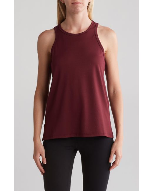 Threads For Thought Red Kimia Performance Mesh Tank