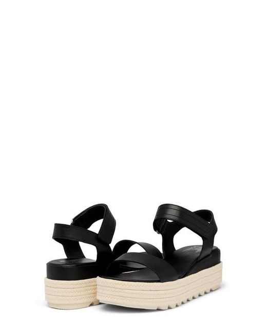 Sorel Black Cameron Flatform Sandal