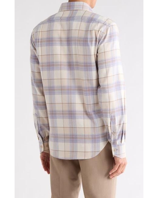 Lorenzo Uomo Trim Fit Plaid Cotton Dress Shirt for Men | Lyst
