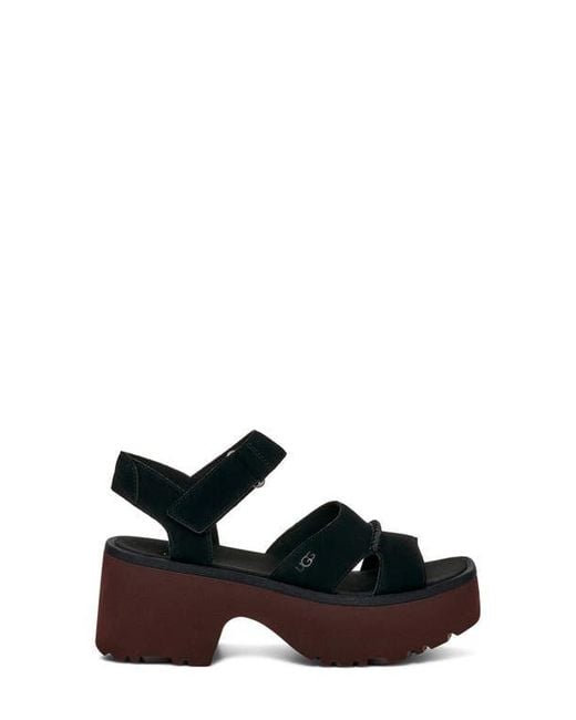 Ugg Black New Heights Platform Sandal