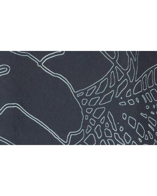 Volcom Black Manic Print Swim Trunks for men