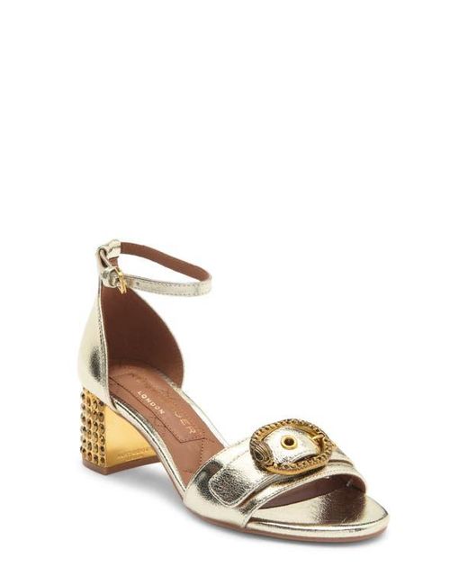 Kurt Geiger Metallic Mayfair Eagle Block Heel Sandal