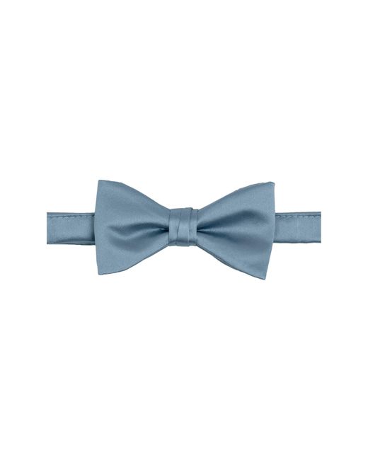 Con.struct Blue Solid Satin Pre-tied Bow Tie for men