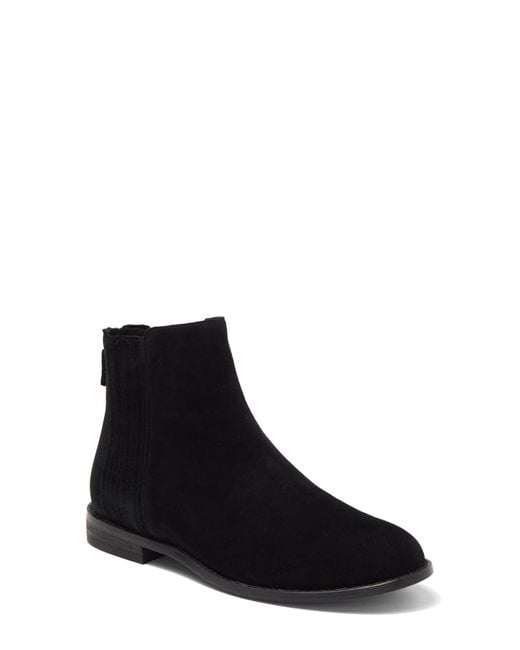 Eileen Fisher Rich Suede Bootie In Black At Nordstrom Rack Lyst
