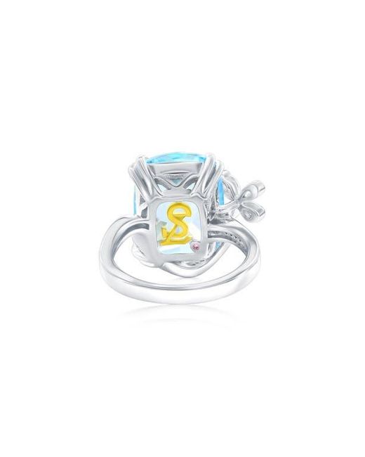Suzy Levian Blue Gala Firework Butterfly Ring